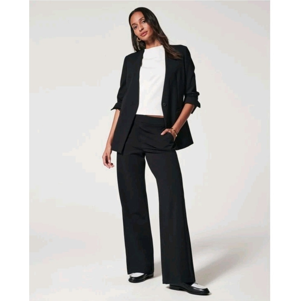 Women's Spanx Black‎ Perfect Collarless Blazer Size 1X New With Tags Stretch